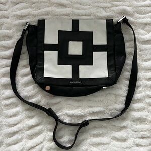 Jonathan Adler Monochrome Leather Bag
